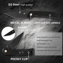 Klaken J147 Virex J147-D-BlackDP-BlackG10 black G10 handle scales and metal screw construction