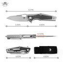 Klaken B07 Albir J235 titanium frame lock detail