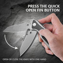 Klaken B07 Albir J235 gray titanium and carbon fiber inlay handle scales