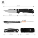 Klaken J285 Stone Fang J285-BlackMicarta button lock detail