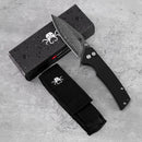 Klaken J313 Riven J313-Damascus-BlackG10 closed view