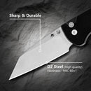 Klaken J314 Frontline J314-BlackG10 open position showing D2 drop point blade