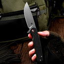 Klaken J326 Varek J326-BlackMicarta black Micarta handle scales