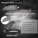 Klaken J338 Askael J338-ShreddedCarbon carbon fiber handle scales