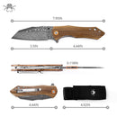 Klaken J338 Askael J338-Zebrawood liner lock detail