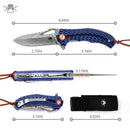 Klaken Tideborn J345-BlueBlackG10 liner lock detail