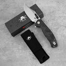 Klaken J388 Vapor J388-BlackRedShreddedCarbon black & red crushed carbon fiber handle scales