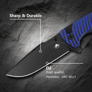 Klaken J394 Breakline BlueG10-BlackBlade D2 blade close-up detail