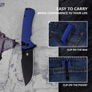 Klaken J394 Breakline BlueG10-BlackBlade deep-carry pocket clip detail