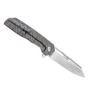 Kansept Shard K1006A15 open position showing CPM S35VN reverse tanto blade