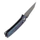 Kansept Main Street K1015V6 blade detail – Damascus wharncliffe