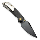 Kansept Fenrir K1034A1 open position showing CPM-S35VN harpoon blade