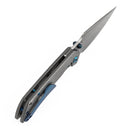 Kansept Fenrir K1034C4 beadblasted titanium water ripple handle scales