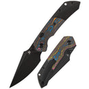 Kansept Fenrir K1034H1 front view – 3.4" Blackwash CPM 20CV Harpoon folding knife