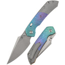 Kansept Fenrir K1034H2 front view – 3.4" Stonewashed CPM 20CV Harpoon folding knife