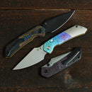 Kansept Fenrir K1034H3 Purple Haze FatCarbon & Blackwash Titanium handle scales