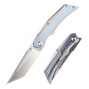 Kansept Naska K1035T3 front view – 3.74" satin CPM-S35VN tanto folding knife