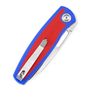 Kansept Mato K1050A1 blue and red G10 handle scales
