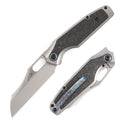 Kansept Tuckamore K1052A1 front view – 3.54" satin CPM 20CV sheepfoot folding knife