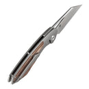 Kansept Strip K1113A3 Brown Micarta & Stonewash Titanium handle scales