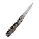Kansept QTRO K1118VA1 blade detail – stonewashed Elmax wharncliffe