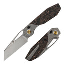 Kansept QTRO K1118VA1 front view – 3.59" stonewashed Elmax wharncliffe folding knife