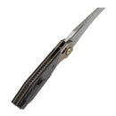 Kansept QTRO K1118VH2 bronze anodized titanium twill carbon fiber G10 handle scales