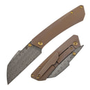 Kansept Contra K1139A4 front view – 3.25" Damascus Sheepsfoot folding knife