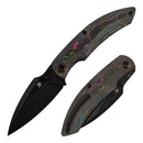 Kansept Falk K1142A2 front view – 3.31" Blackwash Elmax Drop Point folding knife