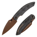 Kansept Falk K1142A3 front view – 3.31" Rose Gold Elmax Drop Point folding knife