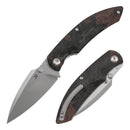 Kansept Falk K1142A4 front view – 3.31" Stonewashed Elmax Drop Point folding knife