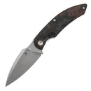 Kansept Falk K1142A4 Green Rag Burl Canvas Micarta handle scales