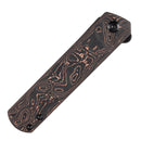 Kansept Foosa K2020T3 blade detail – satin CPM-S35VN tanto