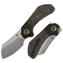 Kansept Pluto K3129A1 front view – 2.5" satin S90V drop point folding knife
