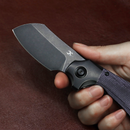 Kansept Pluto K3129A2 blade detail – blackwash S90V drop point