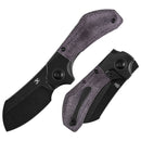 Kansept Pluto K3129A2 front view – 2.5" blackwash S90V drop point folding knife