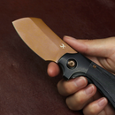 Kansept Pluto K3129A4 blade detail – rose gold S90V drop point