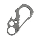 Kansept Carabiner C011A2 beadblasted titanium EDC keychain clip with built-in bottle opener