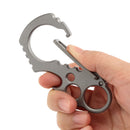 Kansept titanium carabiner with finger hole and locking mechanism for outdoor use