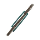 Kansept titanium keychain clip with finger grip and blue lock