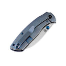 Kansept Convict K1023B2 3.3" CPM-S35VN Sheepfoot Blade Blue Titanium Handle Sheepdog Design