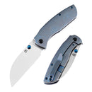 Kansept Convict K1023B2 3.3" CPM-S35VN Sheepfoot Blade Blue Titanium Handle Sheepdog Design