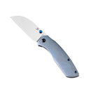 Kansept Convict K1023B2 3.3" CPM-S35VN Sheepfoot Blade Blue Titanium Handle Sheepdog Design