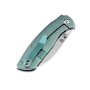 Kansept Convict K1023B3 Folding Knife - 3.3" CPM-S35VN Blade, Green Titanium Handle, Sheepdog Design