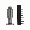Kansept Drive-R-Saurus G018P1 – Beadblasted Titanium EDC Bit Driver Multitool with Spinner Top & 10 Bits