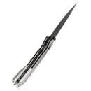 Kansept Fenrir T1034B3 – 3.45" 154CM Harpoon Button Lock Knife with G-10 & Aluminum Foil Handle
