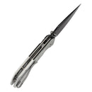 Kansept Fenrir T1034B3 – 3.45" 154CM Harpoon Button Lock Knife with G-10 & Aluminum Foil Handle