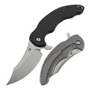 KANSEPT Gilgamesh K1128A1 – 3.75" CPM S35VN Trailing Point Frame Lock Knife Twill Carbon Fiber & G10 Titanium