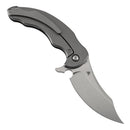 KANSEPT Gilgamesh K1128A1 – 3.75" CPM S35VN Trailing Point Frame Lock Knife Twill Carbon Fiber & G10 Titanium