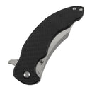 KANSEPT Gilgamesh K1128A1 – 3.75" CPM S35VN Trailing Point Frame Lock Knife Twill Carbon Fiber & G10 Titanium